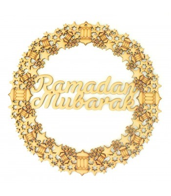 Laser Cut 'Ramadan Mubarak' Wreath