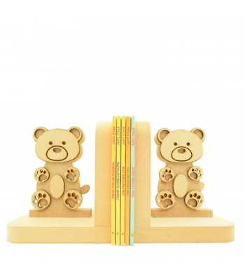 18mm Freestanding MDF 3d Bear With Accessories Pair of Bookends