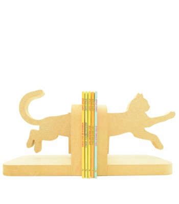 18mm Freestanding MDF Jumping Cat Pair of Bookends