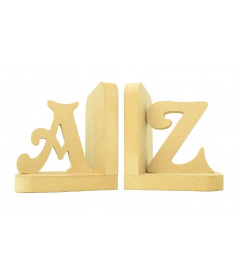 18mm Freestanding MDF Personalised Letter Pair of Bookends