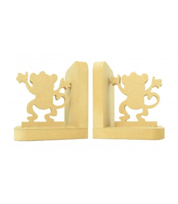18mm Freestanding MDF 'Cheeky Monkey' Shape Pair of Bookends