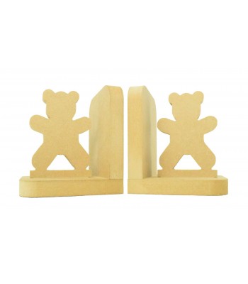 18mm Freestanding MDF 'Standing Teddy' Shape Pair of Bookends