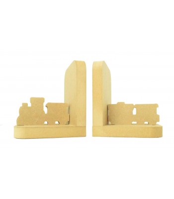 18mm Freestanding MDF 'Train with Carriages' Shape Pair of Bookends