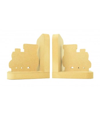 18mm Freestanding MDF 'Train' Shape Pair of Bookends