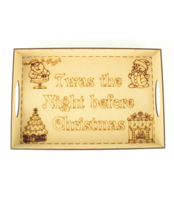 Laser Cut 'Twas the night before Christmas' Christmas Eve Tray