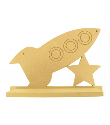 Routered 18mm MDF Quality Flat packed Space Rocket Shelf