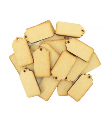 Laser Cut Blank Traditional Gift Tag Shape with Hole - BULK BUY PACK OF APPROX 20