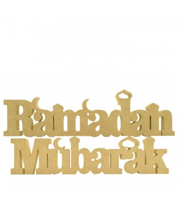 18mm Freestanding MDF 'Ramadan Mubarak' Joined Words