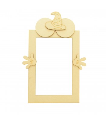 Laser Cut Themed 3D Selfie Photo Frame - Boy Mouse With Hat