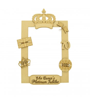 Laser Cut Themed 3D Selfie Photo Frame - The Queen's Jubilee Shapes