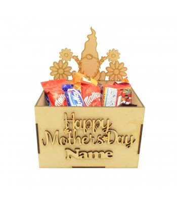 Laser Cut Mothers Day Hamper Treat Boxes - Gonk And Flowers Theme