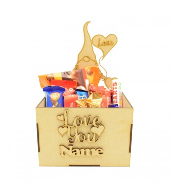 Laser Cut Valentines Hamper Treat Boxes - Gonk With Love Hearts Shape
