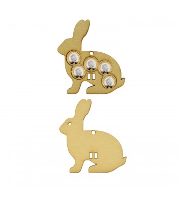 Laser Cut Money Coin and Notes Holder Hanging Decoration - Easter Plain Rabbit