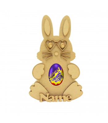 18mm Freestanding Easter CREME EGG Holder - Rabbit With Cute Glasses & 3d Accessories 