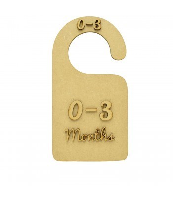 Laser Cut 3mm Personalised Plain Baby Clothes Divider