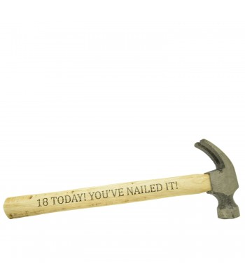 Laser Engraved Wooden Personalised '18 Today! You've Nailed It!' Hammer