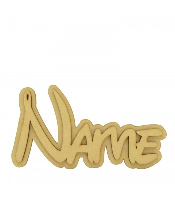Laser Cut Personalised 3D Fancy Name Sign - Size Options