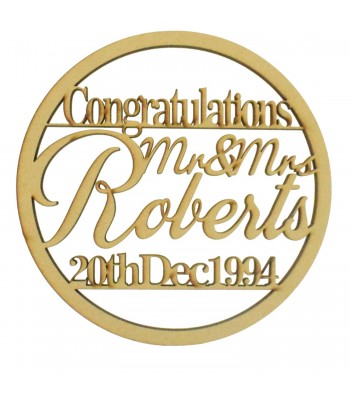 Laser Cut Personalised Congratulations Dream Catcher Frame - Wall Art Hoop - Size Options 