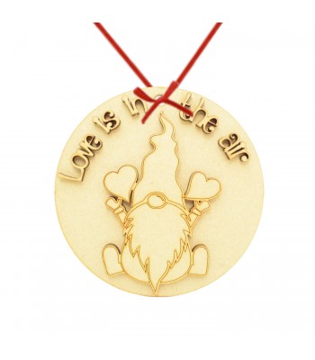 Laser Cut Valentines 3D Hanging Bauble - Love Is In The Air Design