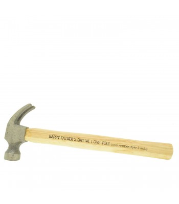 Laser Engraved Wooden Personalised 'Happy Fathers Day We Love You!' Hammer