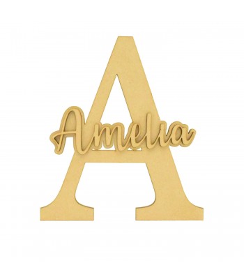 Laser Cut Personalised Letter with 3D Name
