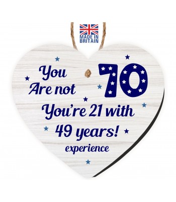70th Birthday Gift For Women / Men 70th Birthday Card Gift For Mum Dad Nan Heart