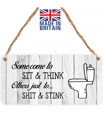 Come To Sit Funny BATHROOM Signs Chic Door Plaque for Toilet Bathroom The Loo