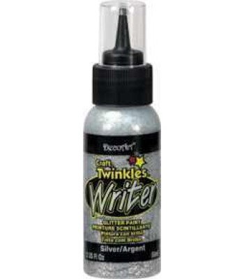 DecoArt Products Silver Craft Twinkles Writer 2oz Craft Paints