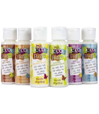 Americana Decou-Page Variety Pack of 6 - 2oz bottles.